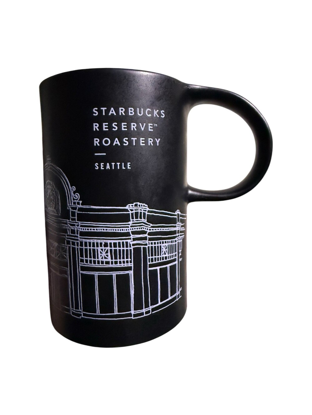 Starbucks Reserve Roastery Seattle Headquarters Black Matte Mug NWOT